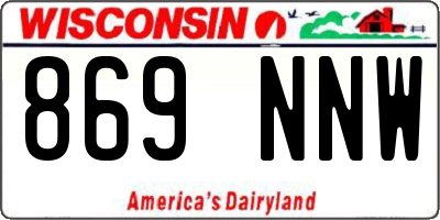 WI license plate 869NNW