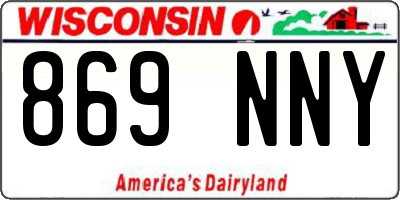 WI license plate 869NNY
