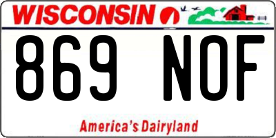 WI license plate 869NOF