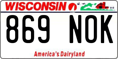 WI license plate 869NOK