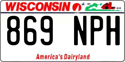 WI license plate 869NPH