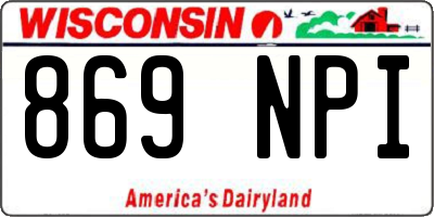 WI license plate 869NPI