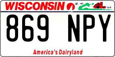 WI license plate 869NPY