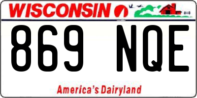 WI license plate 869NQE