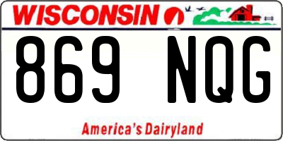 WI license plate 869NQG