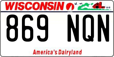 WI license plate 869NQN