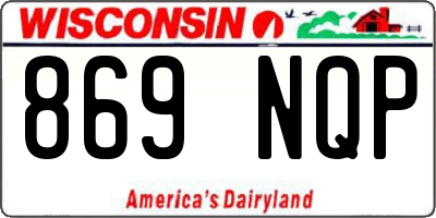 WI license plate 869NQP