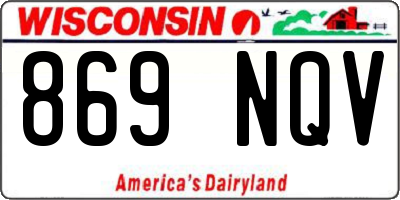 WI license plate 869NQV