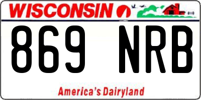 WI license plate 869NRB