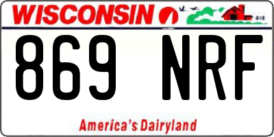 WI license plate 869NRF