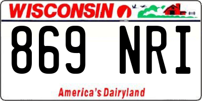 WI license plate 869NRI