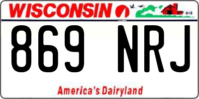 WI license plate 869NRJ