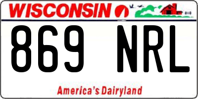WI license plate 869NRL