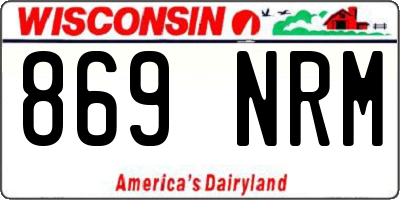 WI license plate 869NRM
