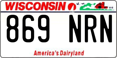 WI license plate 869NRN