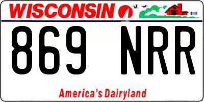 WI license plate 869NRR