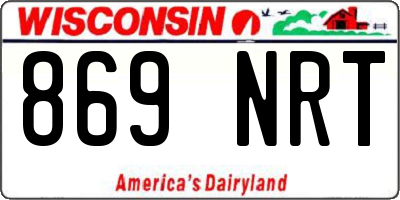 WI license plate 869NRT