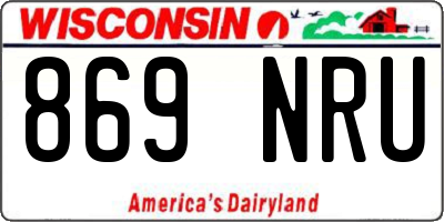 WI license plate 869NRU