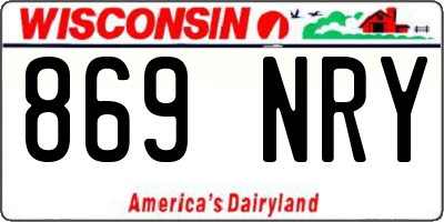 WI license plate 869NRY
