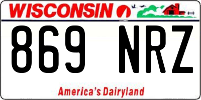 WI license plate 869NRZ