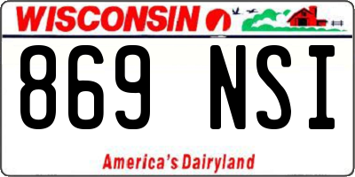 WI license plate 869NSI
