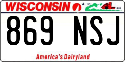 WI license plate 869NSJ