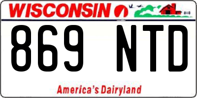 WI license plate 869NTD