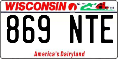 WI license plate 869NTE