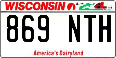 WI license plate 869NTH