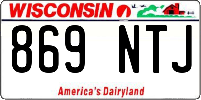 WI license plate 869NTJ