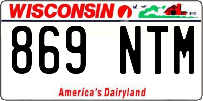 WI license plate 869NTM