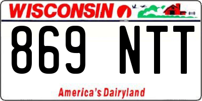 WI license plate 869NTT