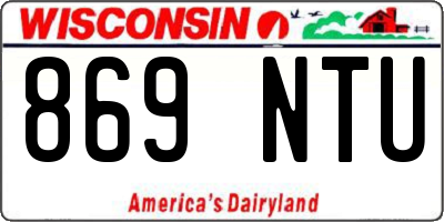 WI license plate 869NTU