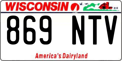 WI license plate 869NTV