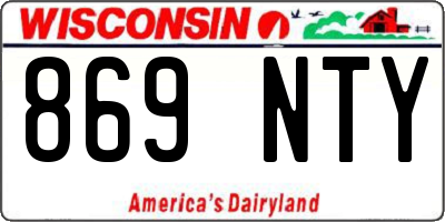 WI license plate 869NTY