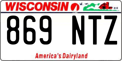 WI license plate 869NTZ