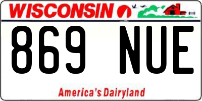 WI license plate 869NUE