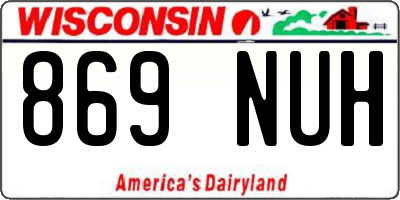 WI license plate 869NUH