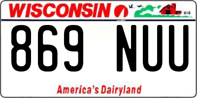 WI license plate 869NUU