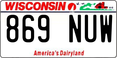 WI license plate 869NUW