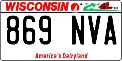 WI license plate 869NVA