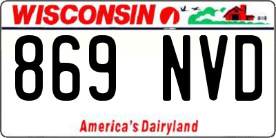 WI license plate 869NVD