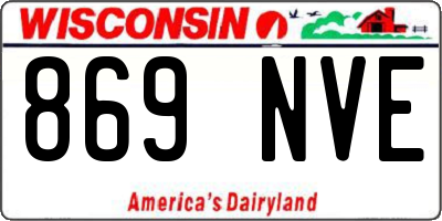 WI license plate 869NVE