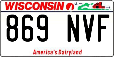 WI license plate 869NVF