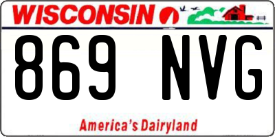 WI license plate 869NVG