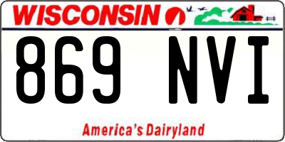 WI license plate 869NVI