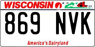 WI license plate 869NVK