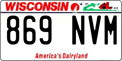 WI license plate 869NVM