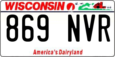 WI license plate 869NVR