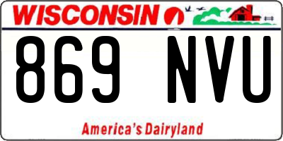 WI license plate 869NVU